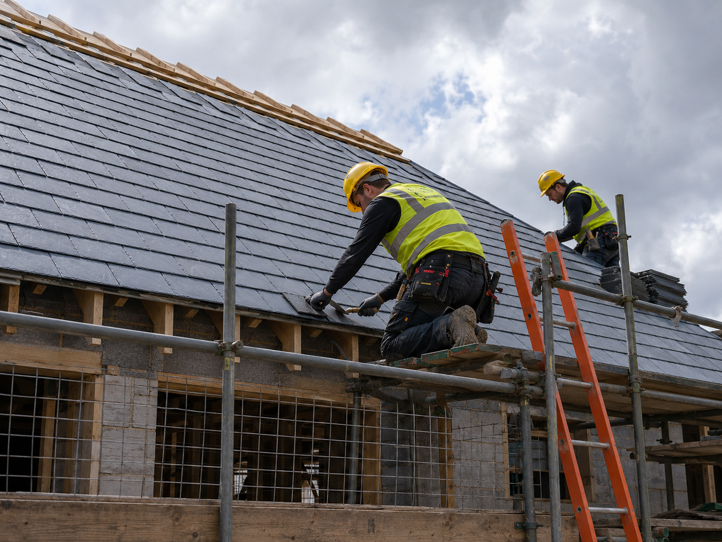 D Osborne Roofing at work